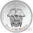 Republic Palau & Republic Ghana YEAR OF THE MONKEY 2016 $5 & 5GH₵ YEAR OF THE GOAT 2015 Series LUNAR SKULLS Two Silver Coin Set PROOF 2 oz